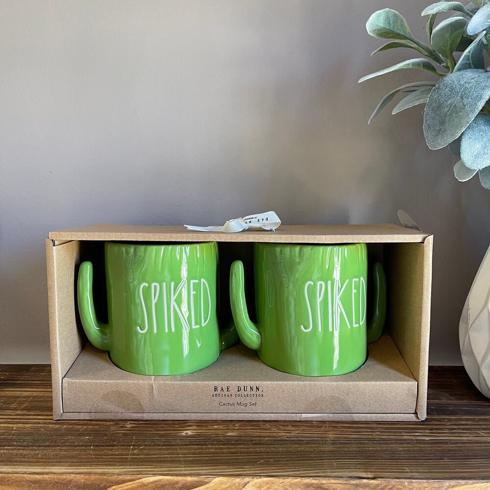 NWT Rae Dunn Cactus mug set